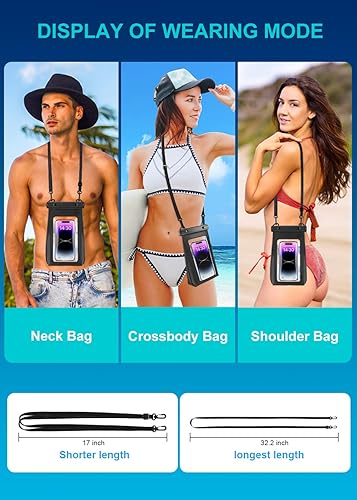 Miniatura 7 de Funda impermeable grande para teléfono móvil, funda impermeable universal para iPhone 15 Pro Max 14 Plus 13 12 11 Samsung hasta 7.2 pulgadas, IPX8