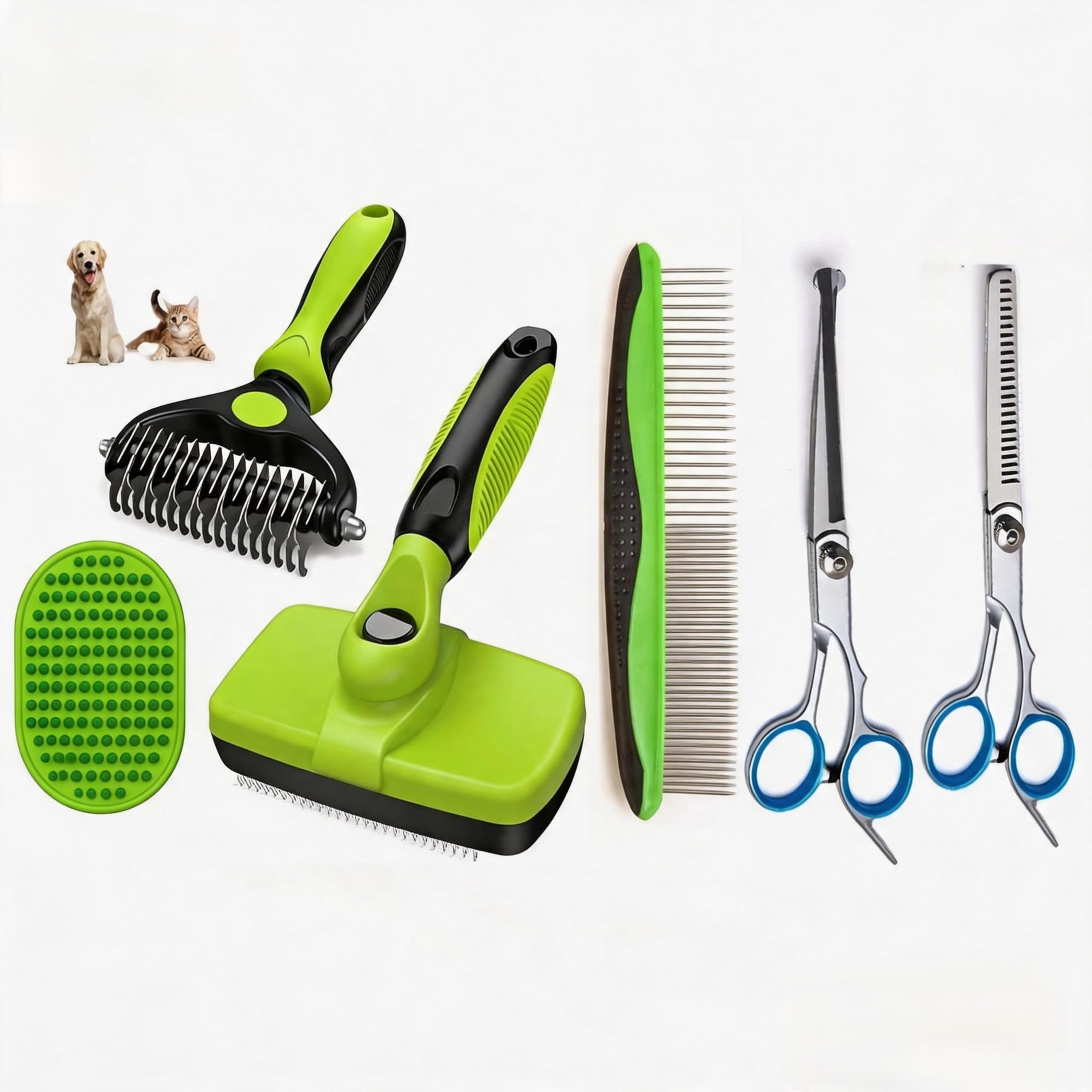 Cat & Dog Grooming Kit - 9-in-1 Pet Supplies -9