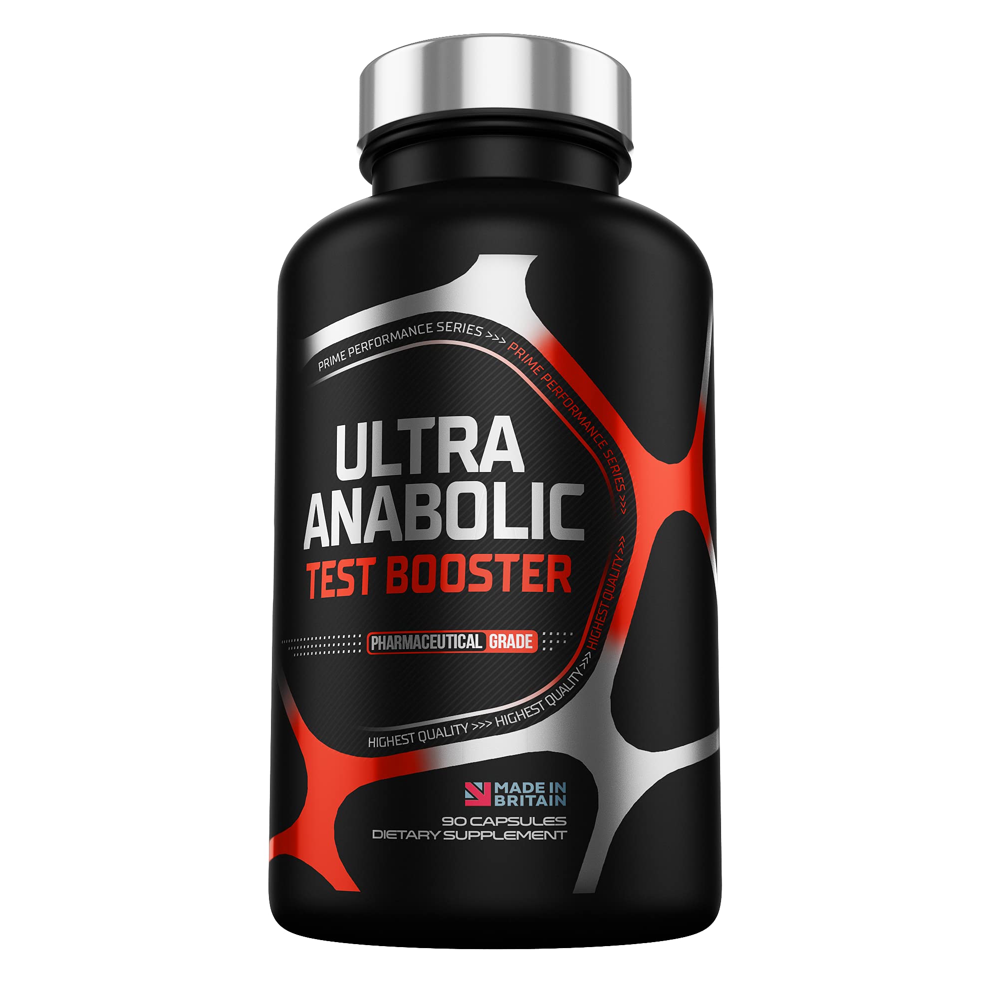 Ultra Anabolic Testosterone Booster for Men, Testosterone Support Formula for Muscle Growth Energy & Libido Enhancer, Magnesium Zinc Test Boost Supplement, 90 Vegan Capsules