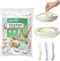 Vista 1 de 200 piezas de plástico engrosadas cubiertas para cesta de pan Banneton, cubierta elástica grande de almacenamiento de alimentos, envoltura