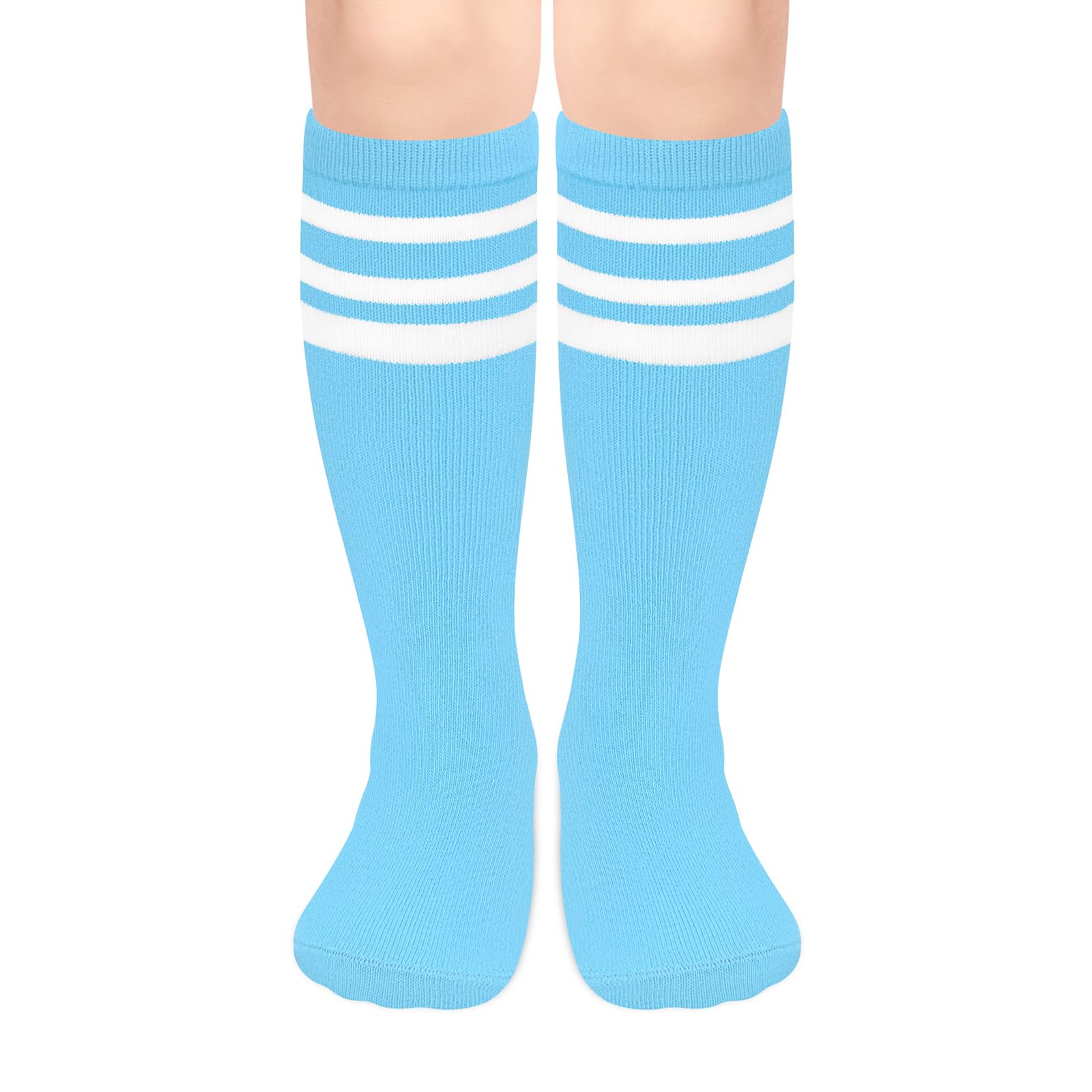 Olreco 1 Pack Toddler Kids Youth Soccer Socks Girls Boys Baseball Socks Youth Knee High Softball Football Accessories Cotton