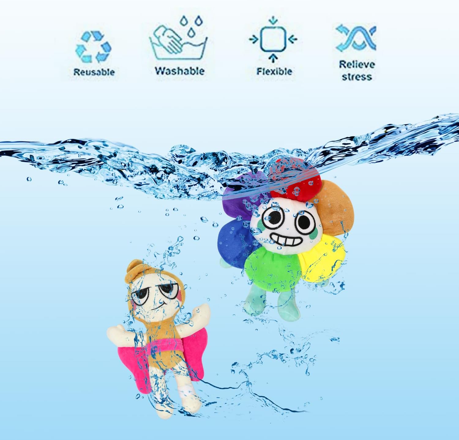 Dandy's World Plush, Cute Horror Game Dandy's World Plushie, Soft Stuffed Figure Doll for Home Decor, Halloween Christmas Birthday (Flower) - Image 2