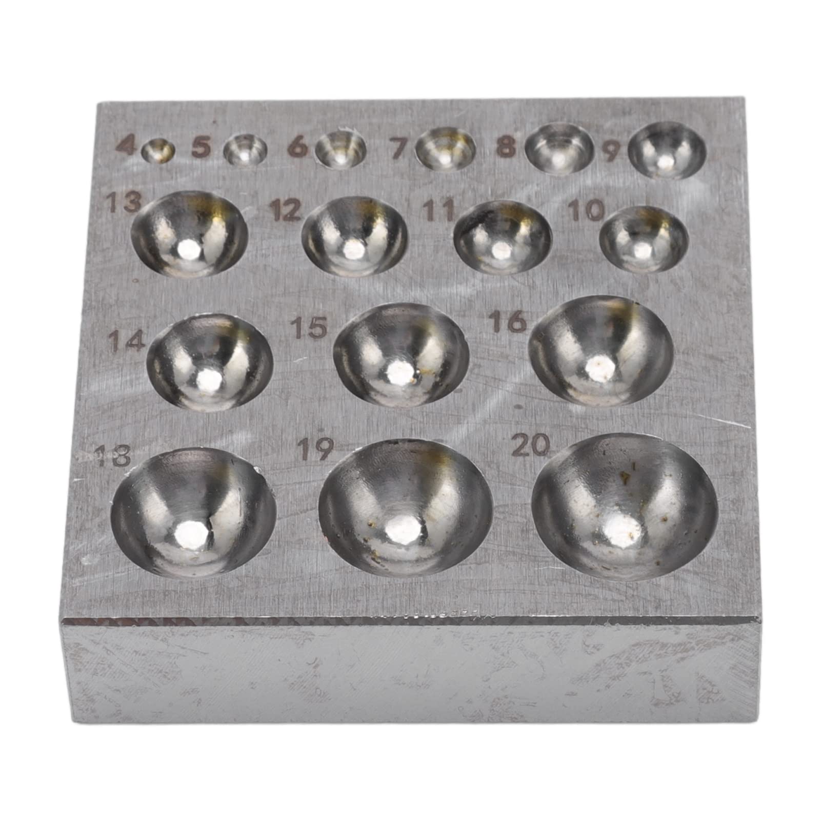 Stahl DAP -Block Halbkreiskreislauf -Metallformwerkzeug Doming Stanzblöcke für Schmuck DAP Blocksteel Blocksteel Doming Blockdoming Die Blockround Blockmetallforming Werkzeug