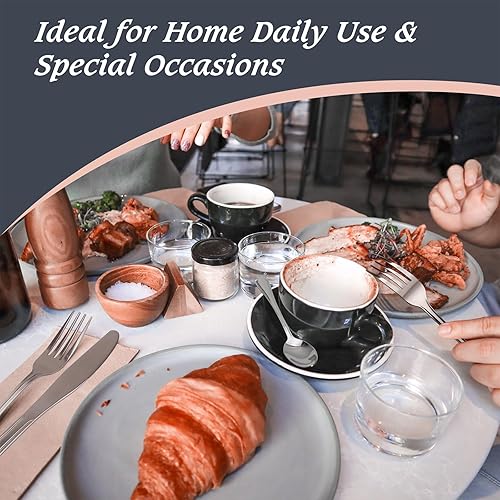 Miniatura 7 de Juego de cubiertos de 20 piezas para 4, cubiertos de acero inoxidable de alta calidad con cuchillos, tenedores y cucharas, cubiertos de cocina