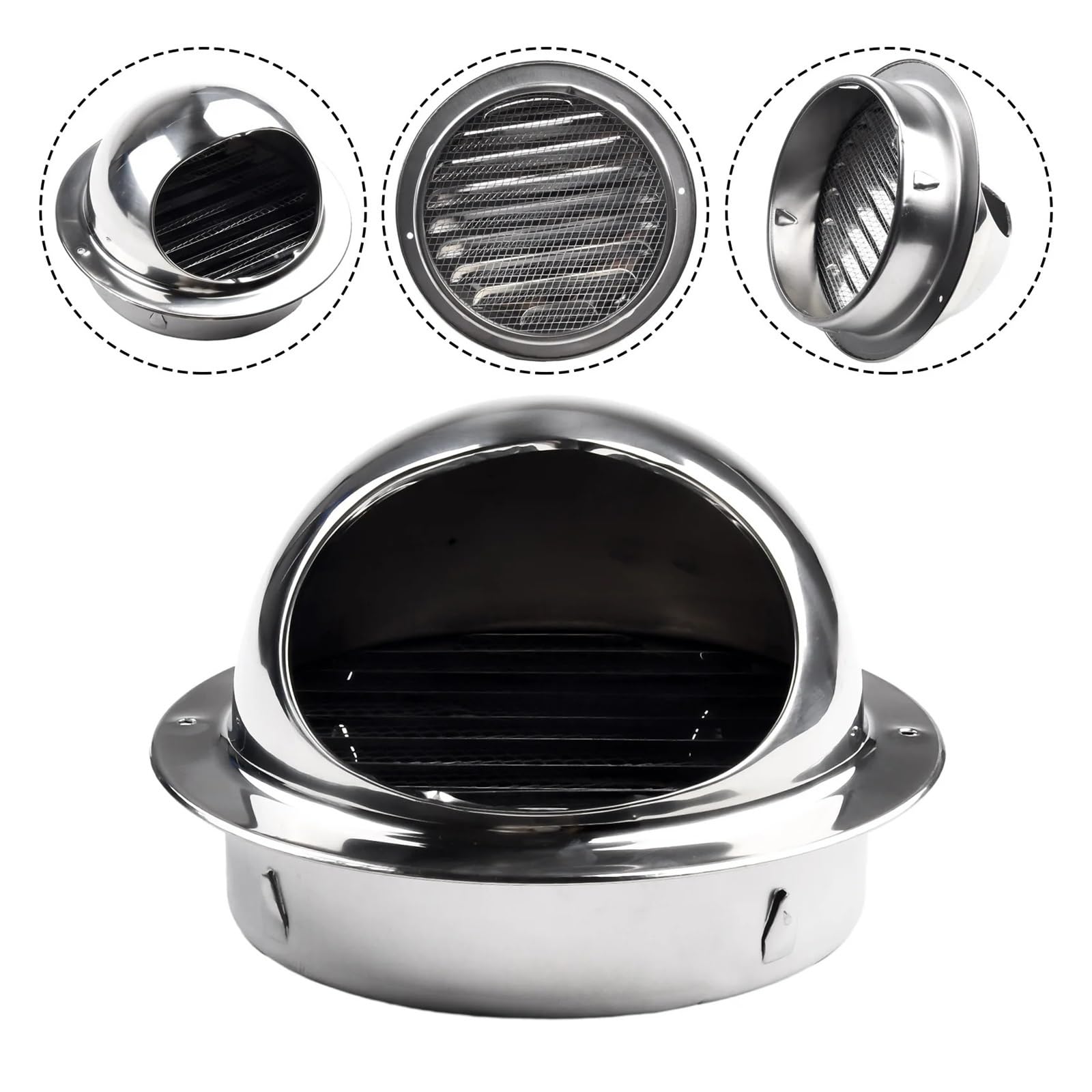 2pcs Vent Cap Rainproof Exterior Wall Air Outlet Grille Para Cocina
