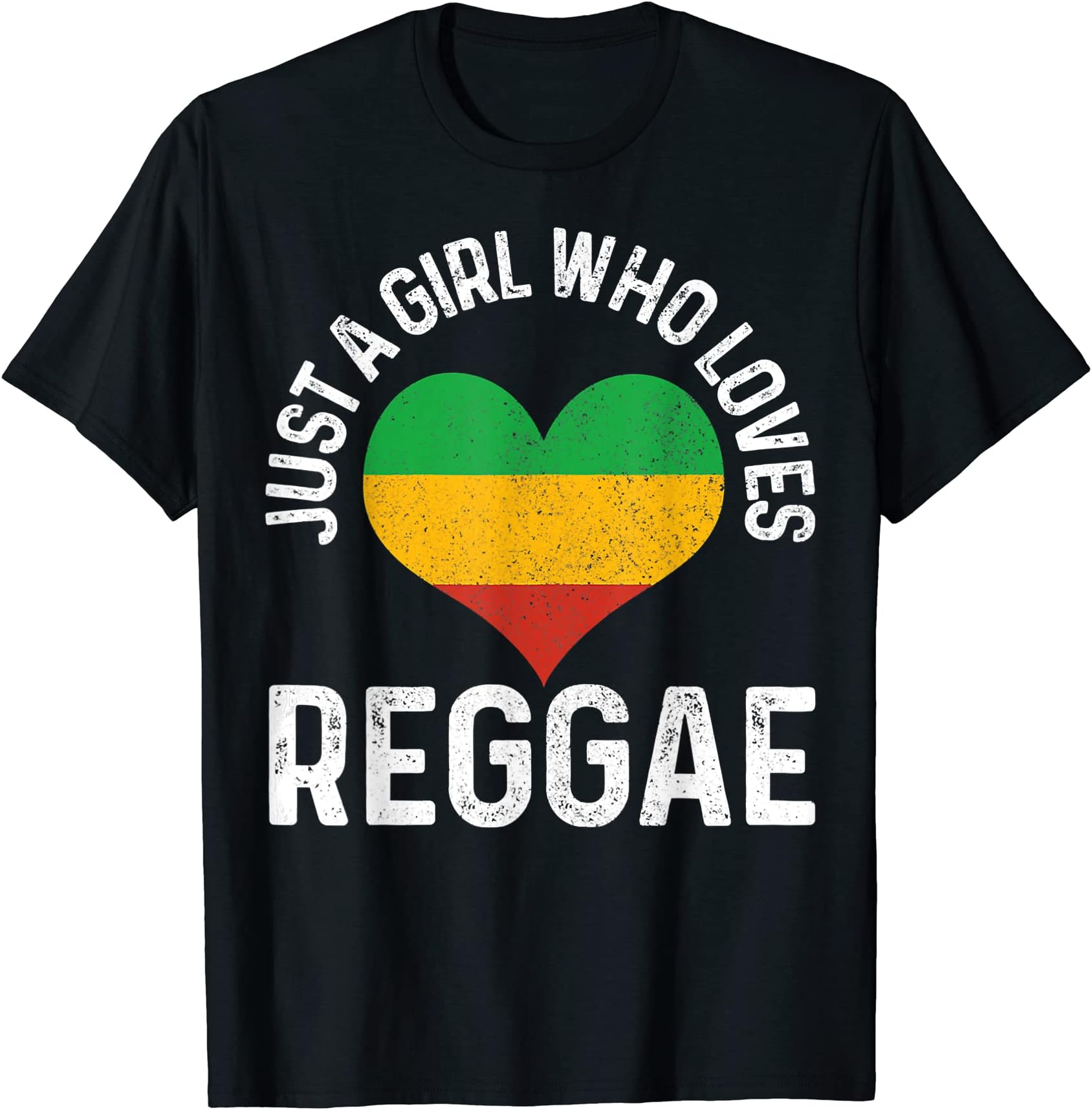 Womens Just A Girl Who Loves Reggae Music Rastafari Rasta T-Shirt