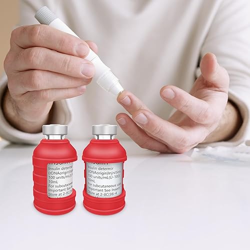 Miniatura 5 de Funda protectora de insulina a través de botella para diabéticos, funda protectora de silicona para proteger tu frasco de insulina de rotura, para