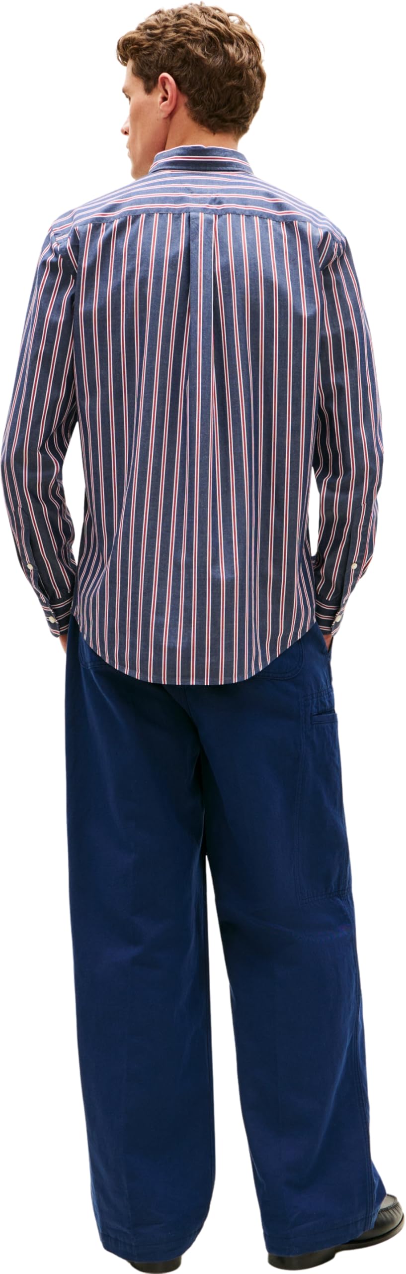 Tommy Hilfiger Flex Poplin Bold Stripe RF Shirt Mw0mw39159 Chemise L/S Homme (Lot de 1)