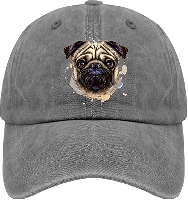 Cap Pug Dog Dad Hat for Men Funny Hat Adjustable