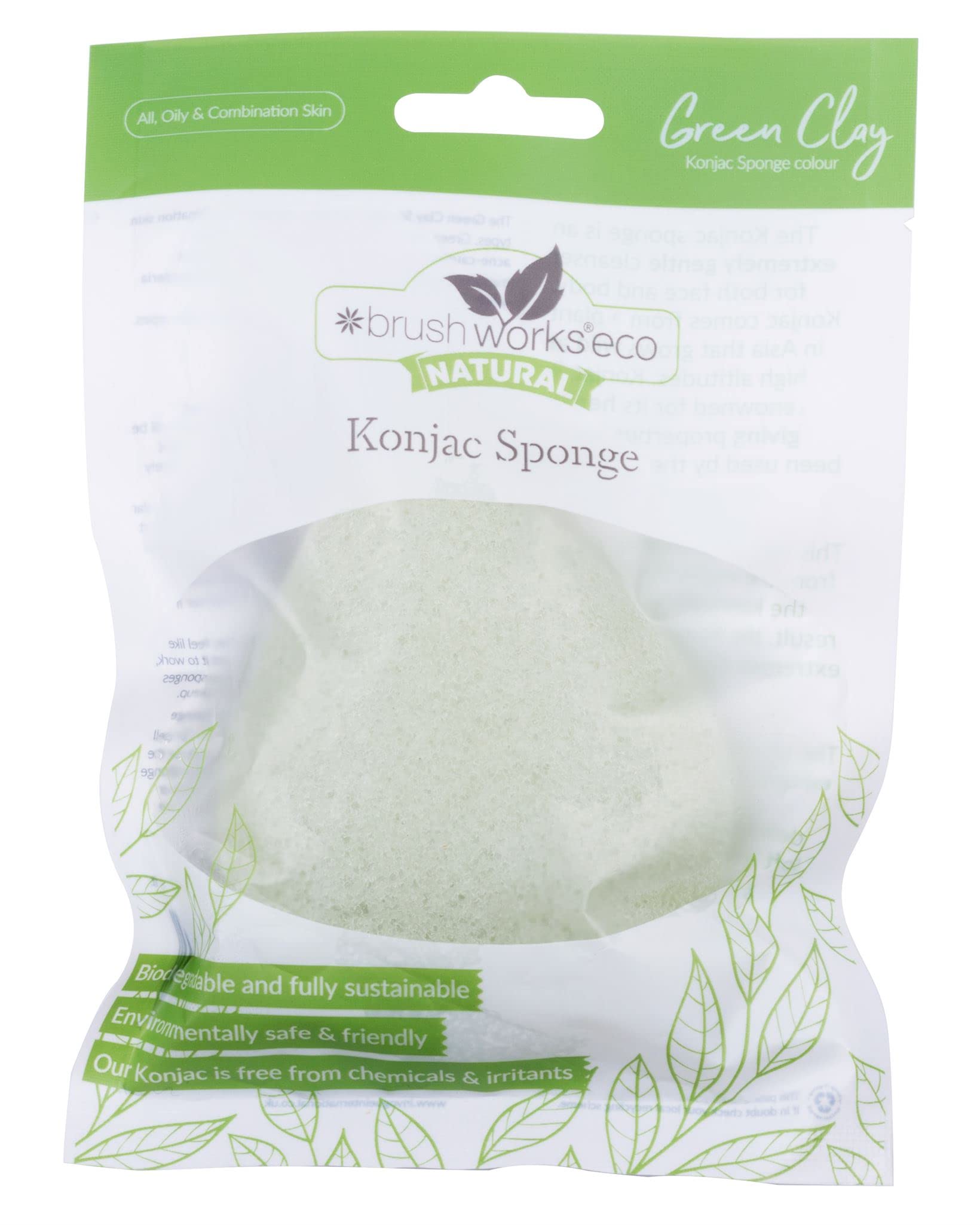 Brushworks Konjac gąbka - Zielona glina