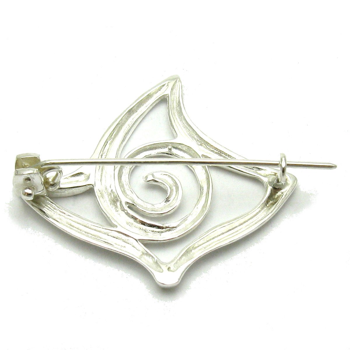 Sterling Silber Brosche Spiral massiv 925 Empress