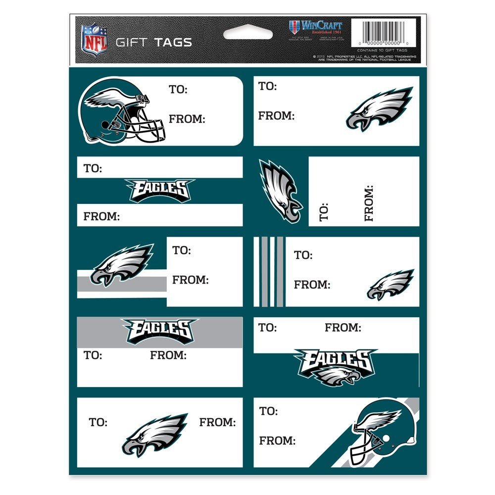 WinCraft NFL Gift Tag Sheet