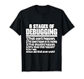 Funny 6 Stages Of Debugging Programmer Developer T-Shirt