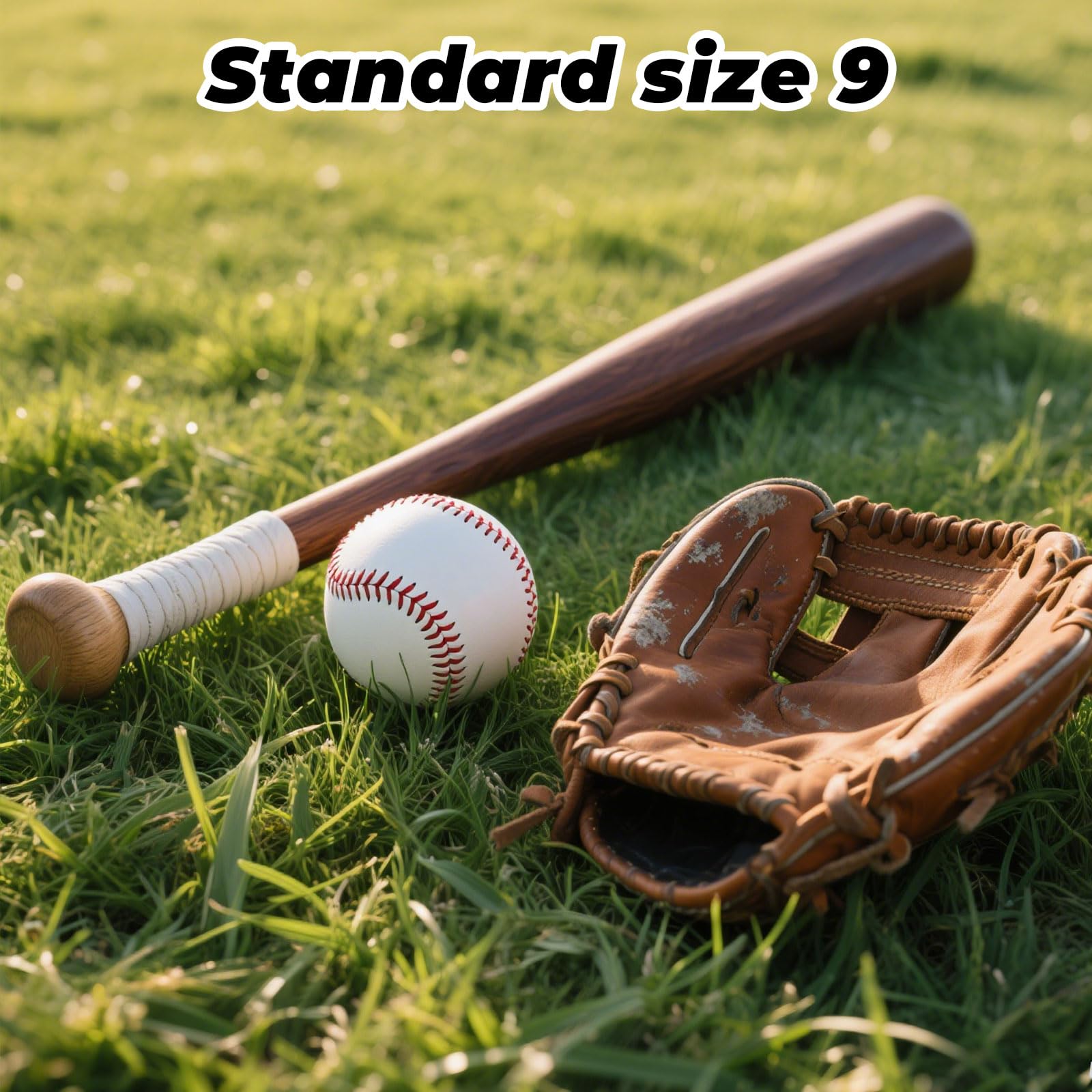 Confezione da 4 palle da baseball standard da 22,9 cm, palline da allenamento e da gioco, palline da baseball per sport all'aria aperta per giovani e adulti.