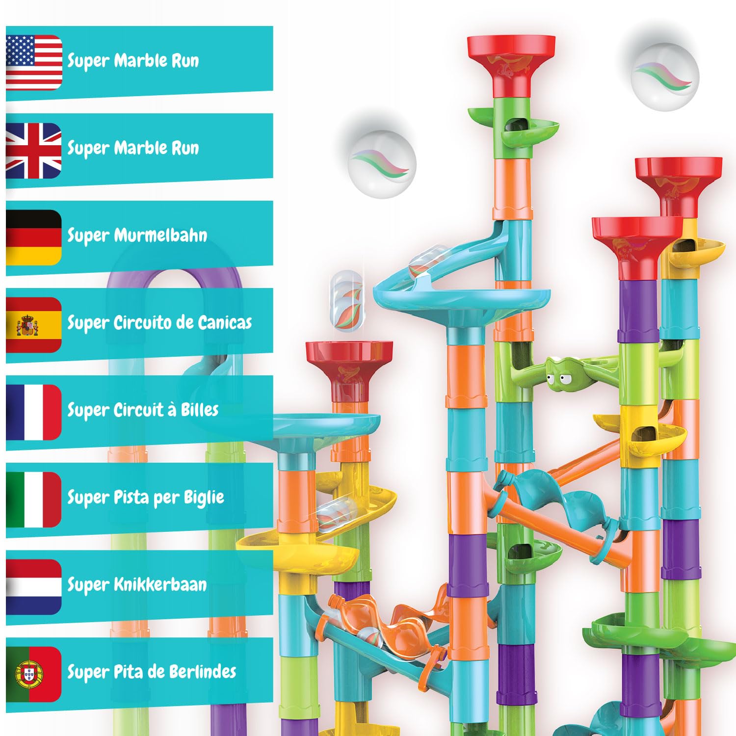 Science4you Super Marble Run Knikker Spelen Voor Kinderen, 113 Stuks En Knikkers Inbegrepen Educatief Stamspeelgoed 3 Jarigen Cadeau Jongens Meisjes 751478426