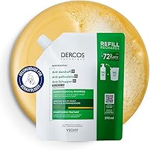 Vichy Dercos Technique Anti-Dandruff Shampoo Refill for Dry Hair, Eliminates Dandruff and Reduces Itching, Clean and Healthy Scalp, Double Efficiency, Unisex, Dercos Technique, 400 ml