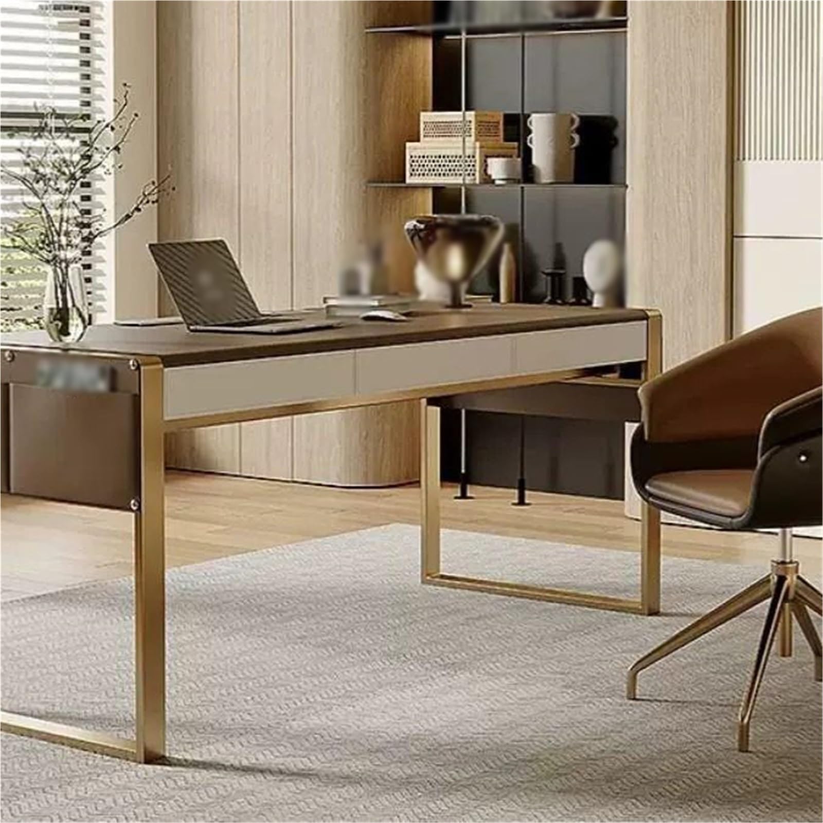 Tavolo da lavoro ufficio multiuso con cassetti portaoggetti Scrittoio