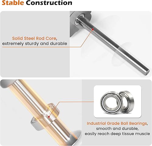 Miniatura 5 de KITWILD Barra de rodillo muscular, rodillo de masaje para atletas, barra de masaje corporal para músculos tejido profundo, rodillo de relajación