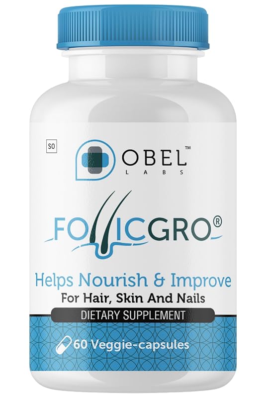 obel Suplemento para cabelos, pele e unhas com Saw Palmetto, biotina, vitaminas e MSM, 60 cápsulas vegetais