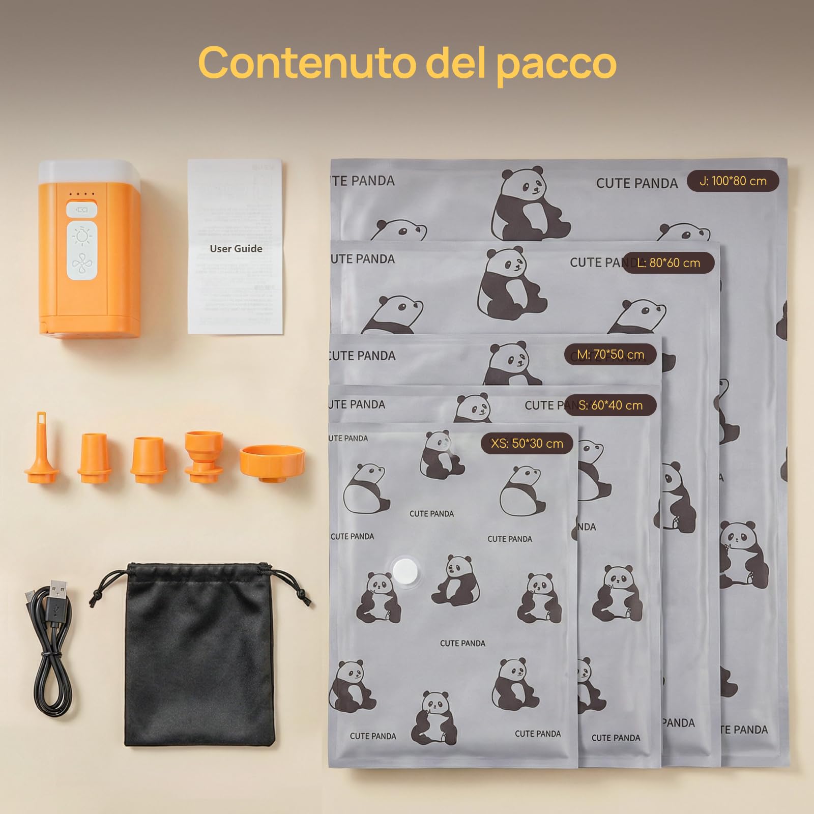 Viviendo 12 sacche sottovuoto con pompa senza filo, ricarica wireless, set salvaspazio per vestiti e biancheria