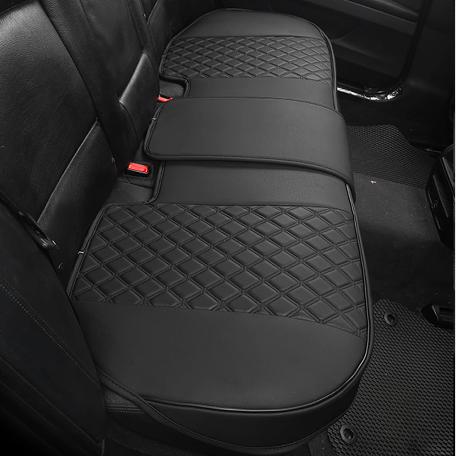 Black Panther Autositzbezug Einzelsitzer - PU-Leder Mit Diamantsteppung