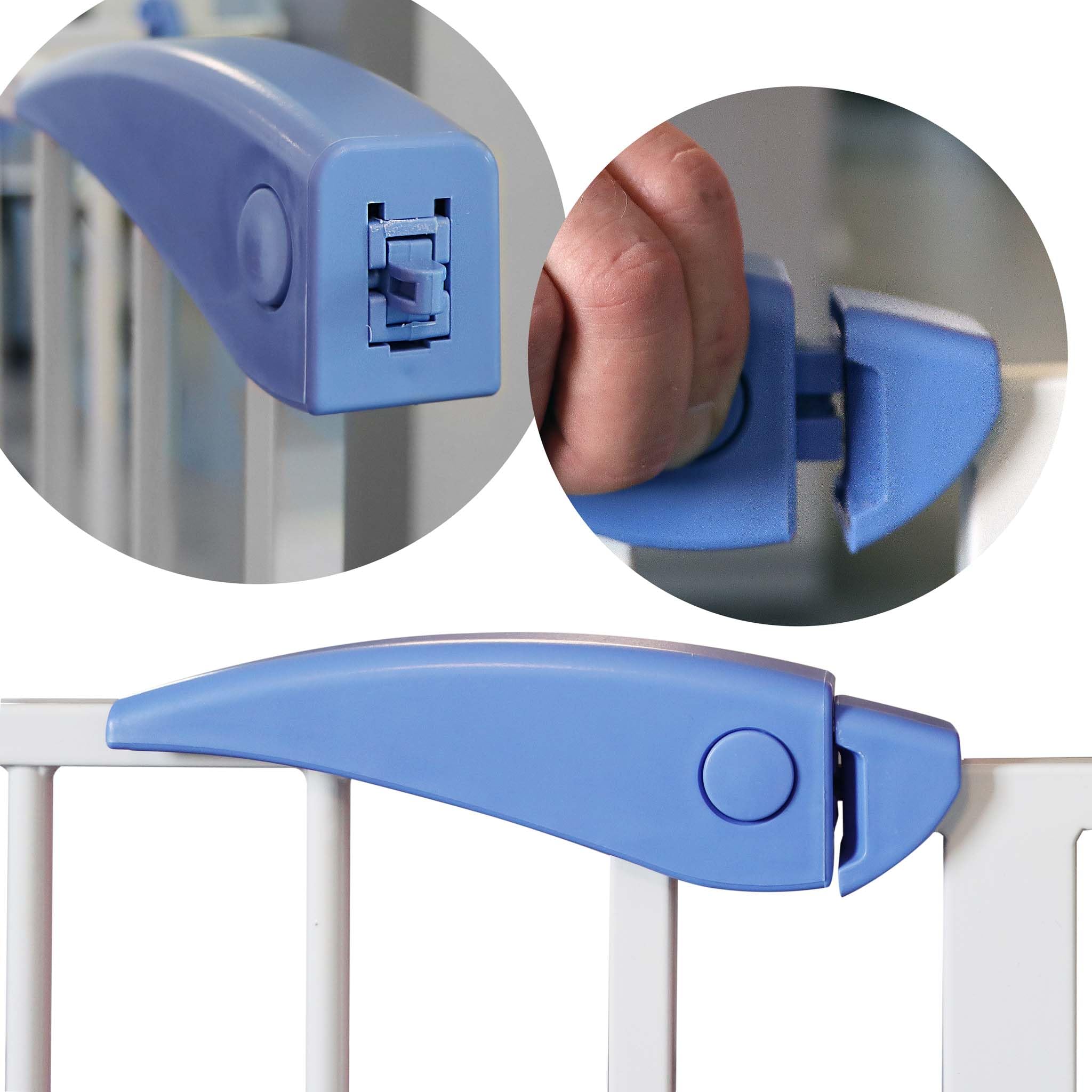 Rejilla de protección escaleras Ajustable 75-82cm Barrera para niños y Mascotas sin taladrar