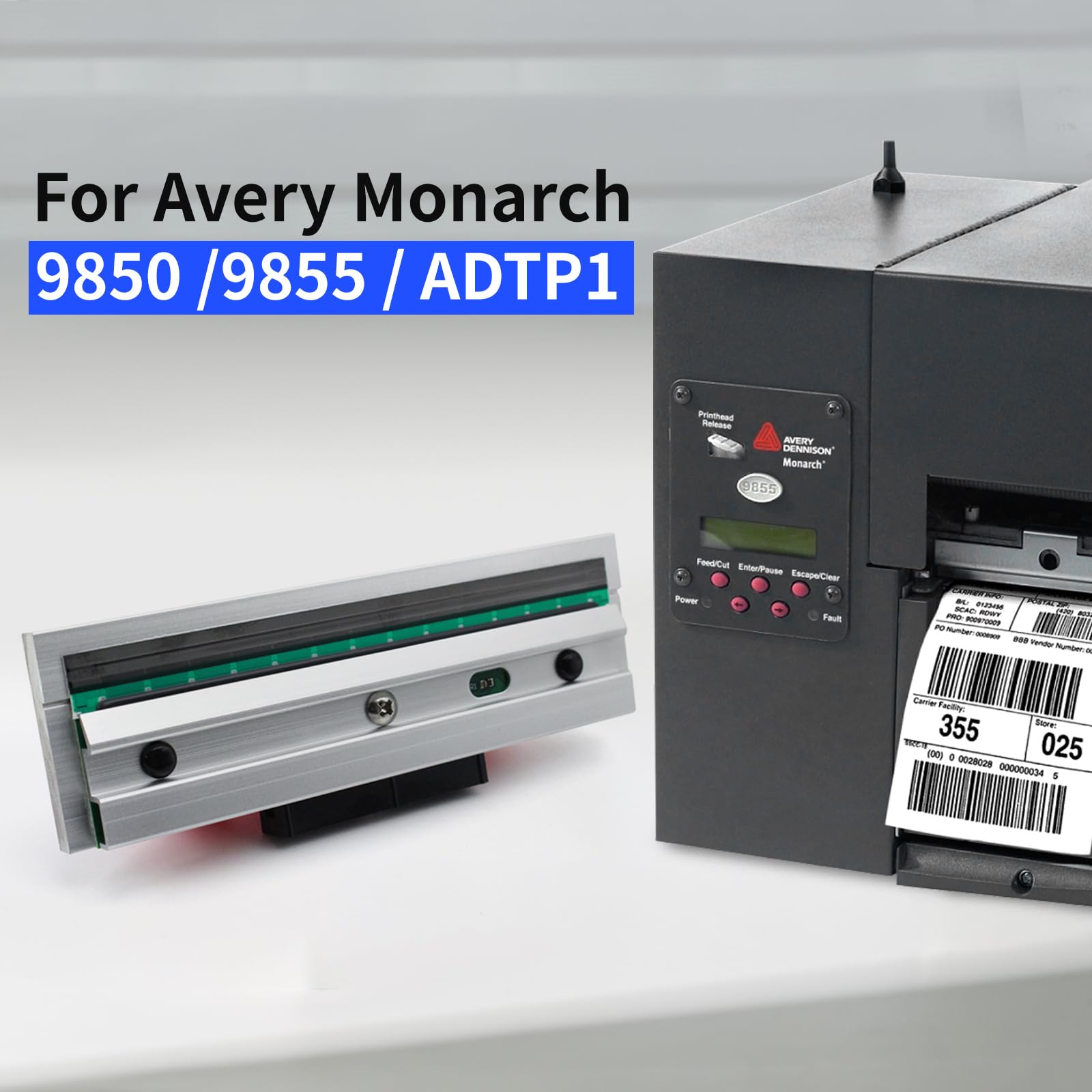 12055201 New Printhead for Avery Monarch 9855 9850 9825 9820 ADTP1 Thermal Printhead OEM Replacement 300dpi