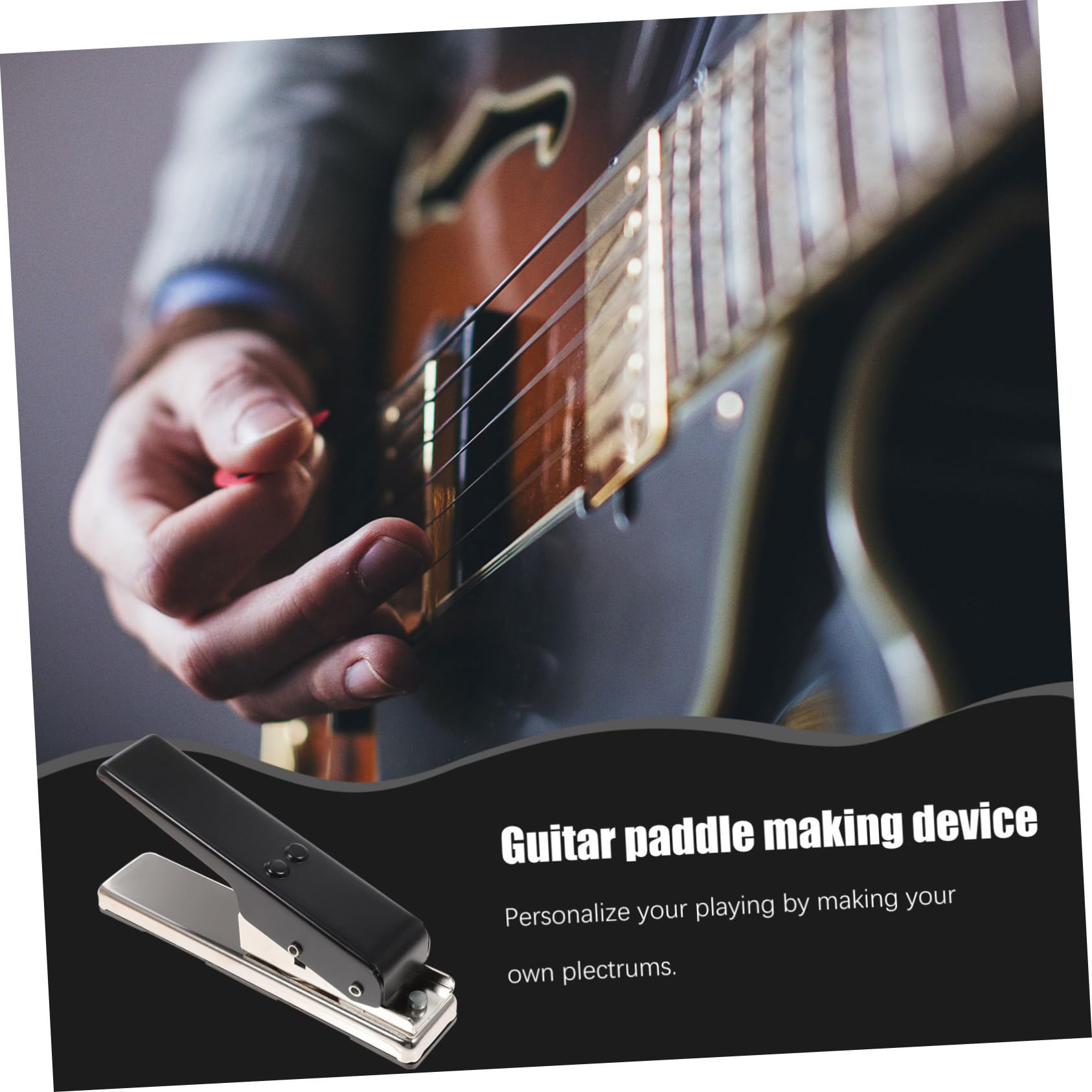 UPKOCH Plectrum Cutter Für Gitarre Und Bass Werkzeug Individuellen Herstellung Von Gitarren-picks Karten Schwarz