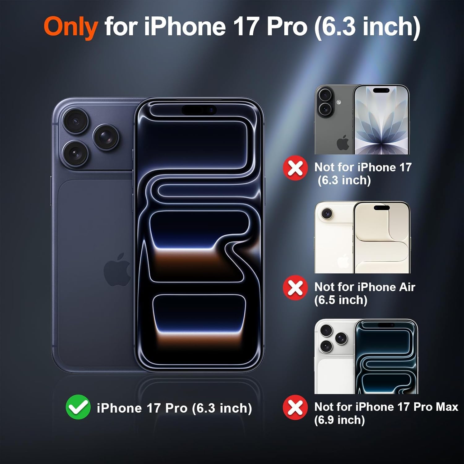 AIBEX Magnetic Compatible for Apple iPhone 18 Pro/Apple iPhone 17 Pro– Slim Protective Back Cover with Camera Lens Protection, Strong Magnetic Support, Anti-Slip Grip, Military Grade (Grey) — Amazon image 3