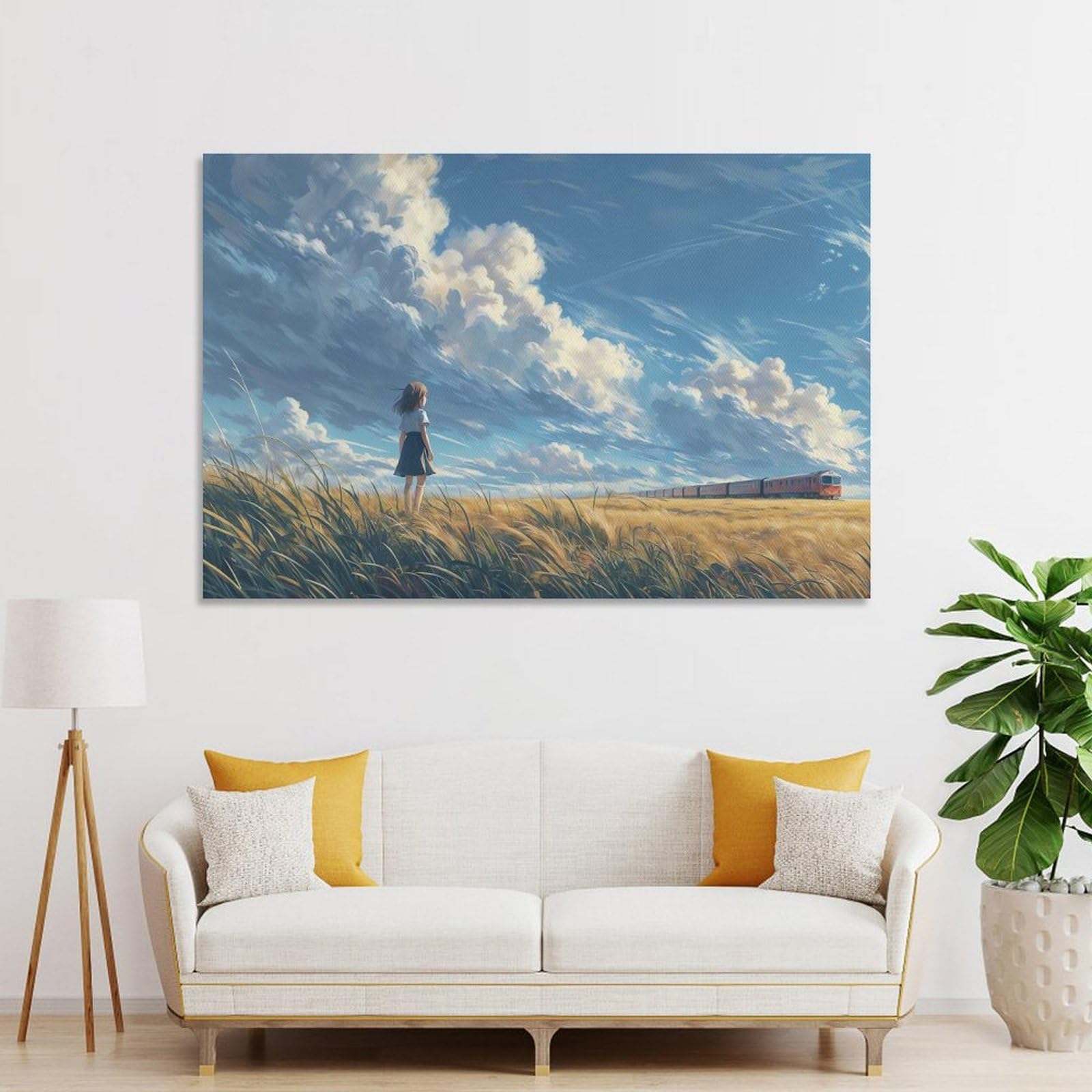 Junmoney A Journey Unfolding Canvas Wall Decor, 20x30inch(50x75cm), for Home Office, Desk Area Or Studio, Wall Art That Adds Style to Work Areas