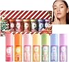 7PC Hydrating Lip Oil Set,Color Changing Lip Gloss&Lip Stain Kit with Extreme Lip Plumper,Long Lasting Lipstick,Waterproof Lip Tint in Red and Pink Shades,Moisturizing Lip Makeup Gift(Chrismas Box)