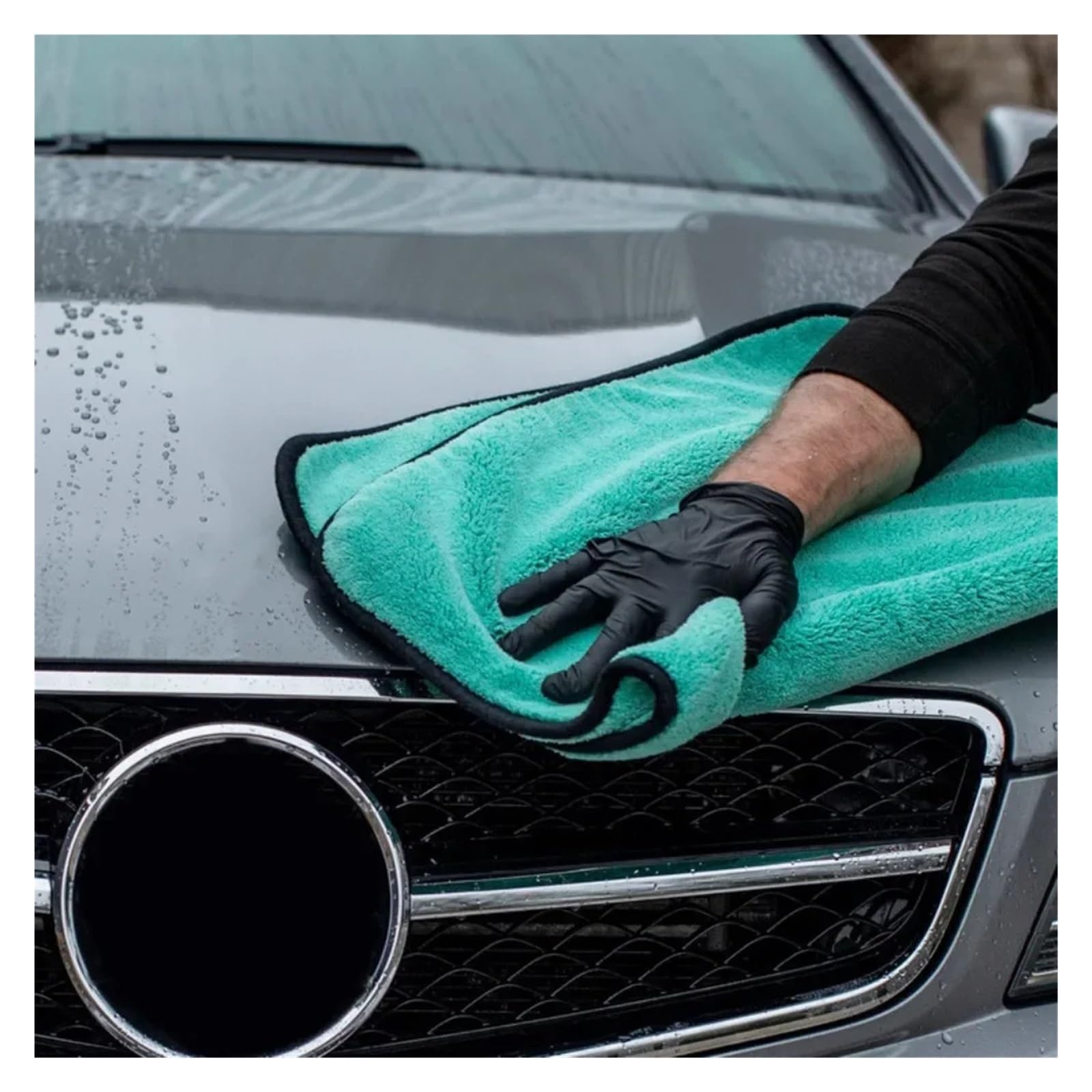 Toalla de Microfibra de Coral de 1400 g/m² for Lavado de Autos, paño de Secado y Limpieza de Felpa, paño for el Cuidado del Auto, Pulido y detallado.(60x90cm)