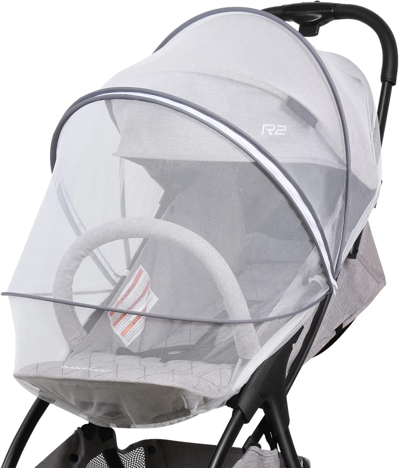 Beberoad Love Stroller Mosquito Net Bassinet Cover with 2-Way Zipper Bassinet Mosquito Net with Storage Bag (White)