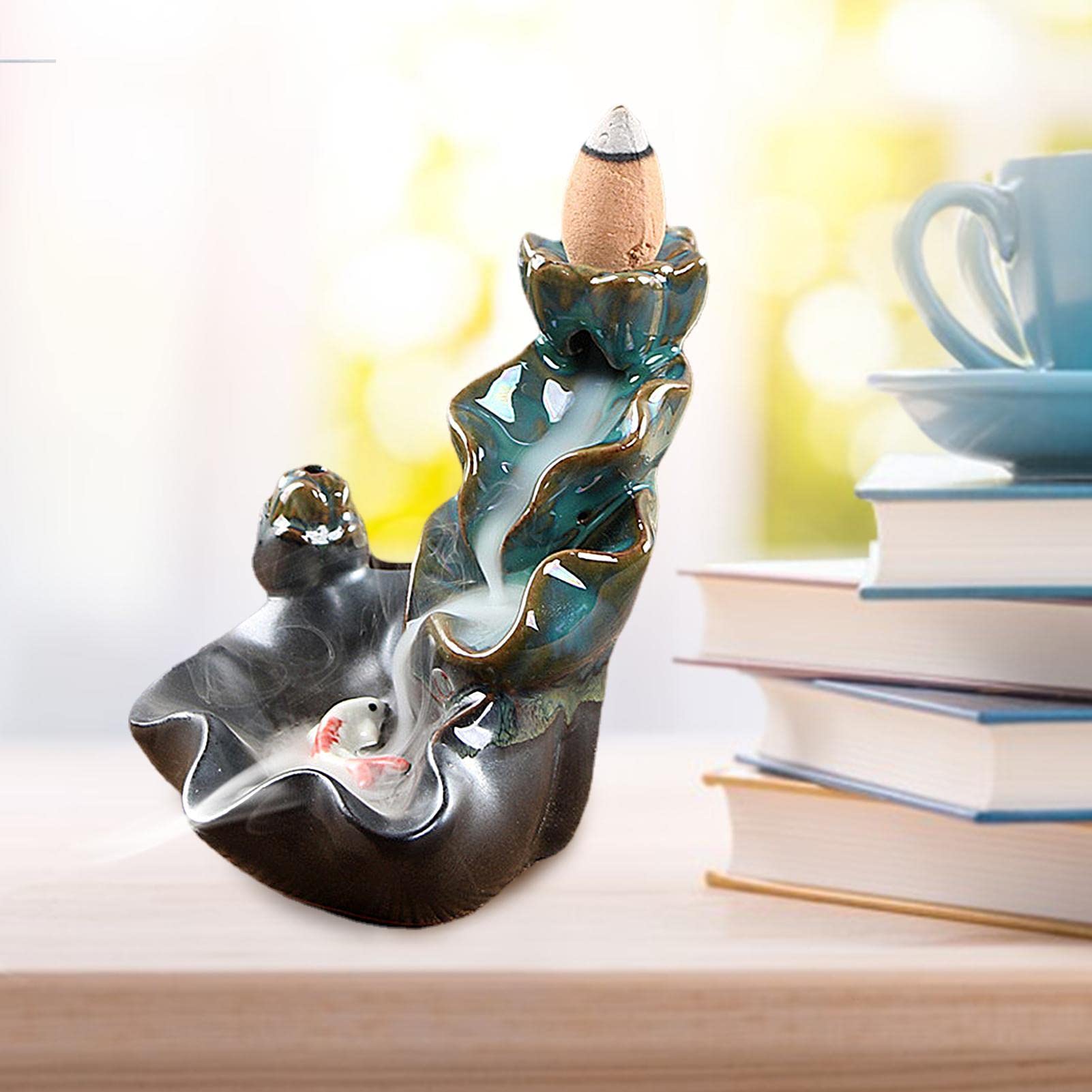 インセンスバーナー 室内 禅 クラフト オーナメント 青磁 レトロ