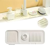 Vista 1 de Tapete para grifo para fregadero de cocina, tapete de drenaje de silicona 2026, protector de fregadero de piedra de secado rápido mejorado para Beige