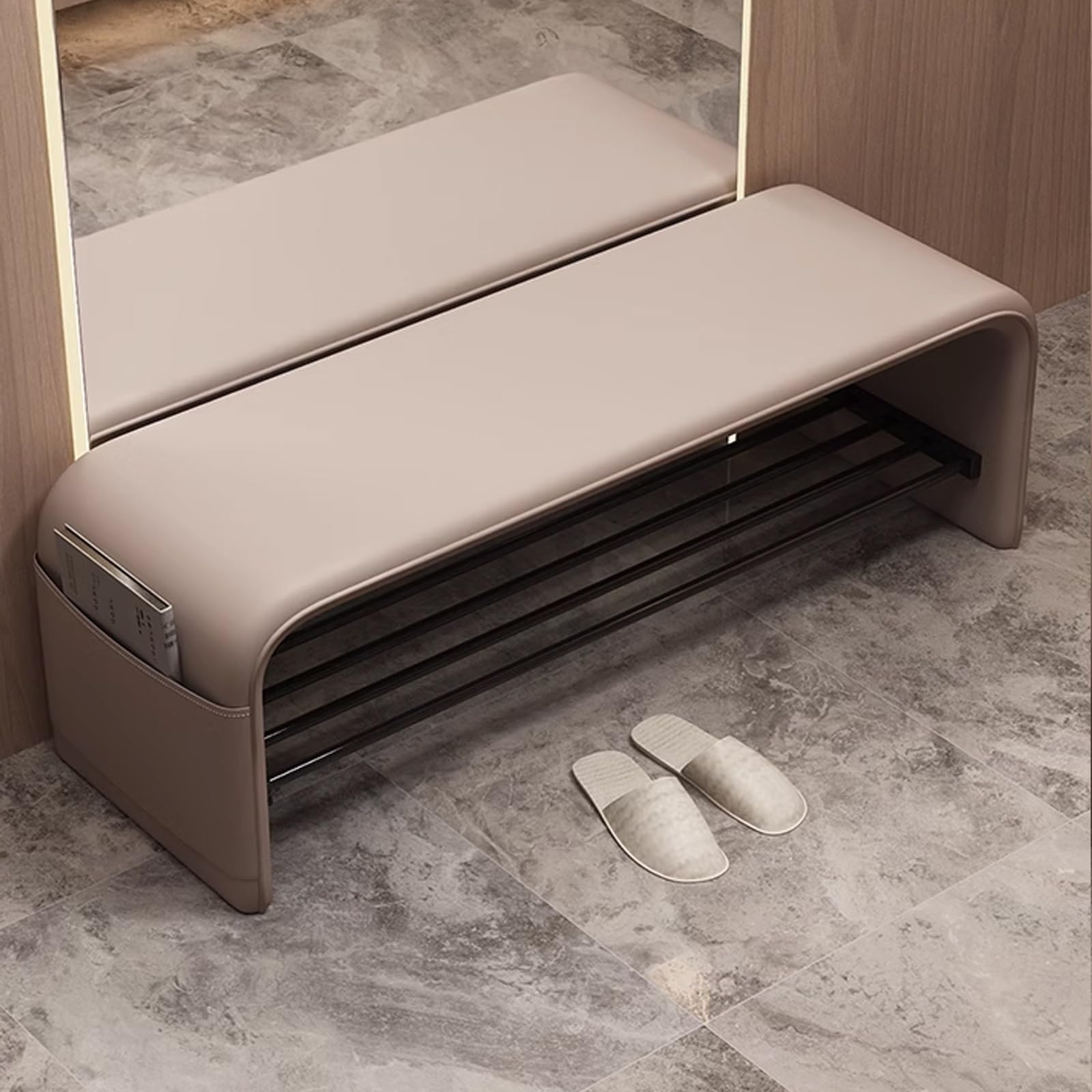 Schlafzimmer gepolstert schuhregal mit sitzbank, Eingangsbereich schuhbank mit sitzfläche, flur schuhbank regal, modern sitzbank mit schuhregal, Wohnzimmer schuhregal mit sitzfläche, platzsparendes.