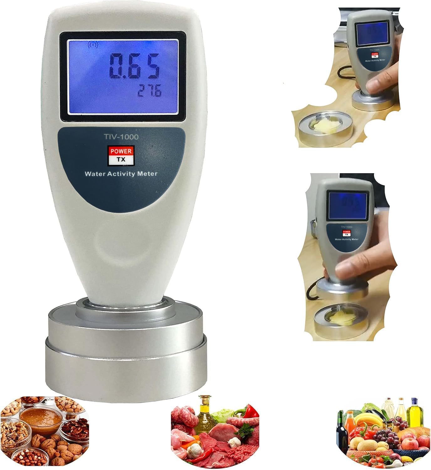 TIV-1000 Portable Water Activity Meter For Food, Grains, Meat & Dried Fruits – With Calibration Certificate (0-1.0 AW, ±0.02 Accuracy)