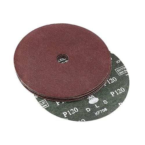 uxcell Discos de fibra de resina de óxido de aluminio de 7 pulgadas x 78 pulgadas, discos de lijado de grano 120 con agujero central, 5 unidades