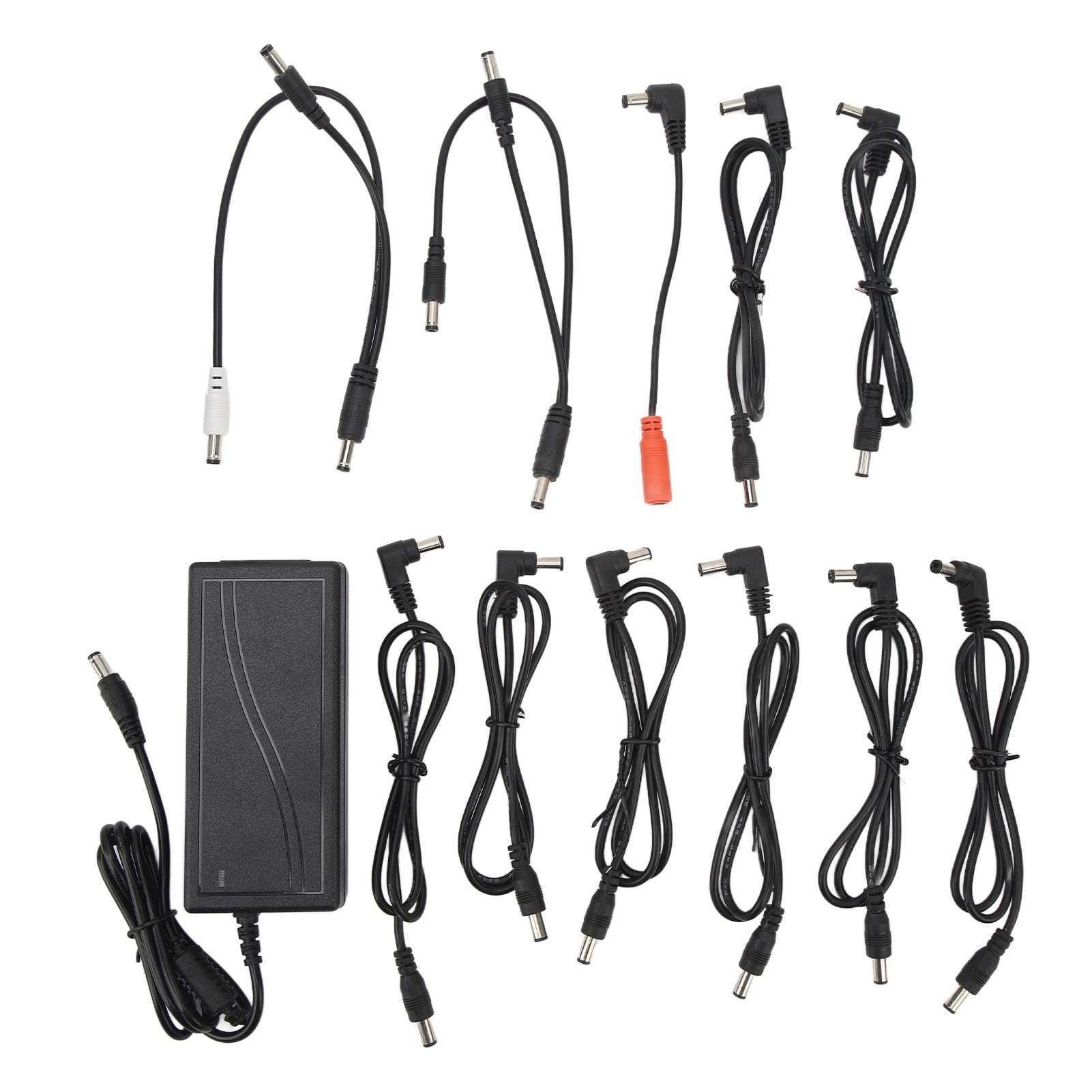 Airshi Gitarren-Effektpedal-Netzteil, Gehäuse aus Aluminiumlegierung, 8 Ausgänge, Isolierte Rauschunterdrückung, CR8-Gitarren-Netzteil für 18-V-Effektpedal