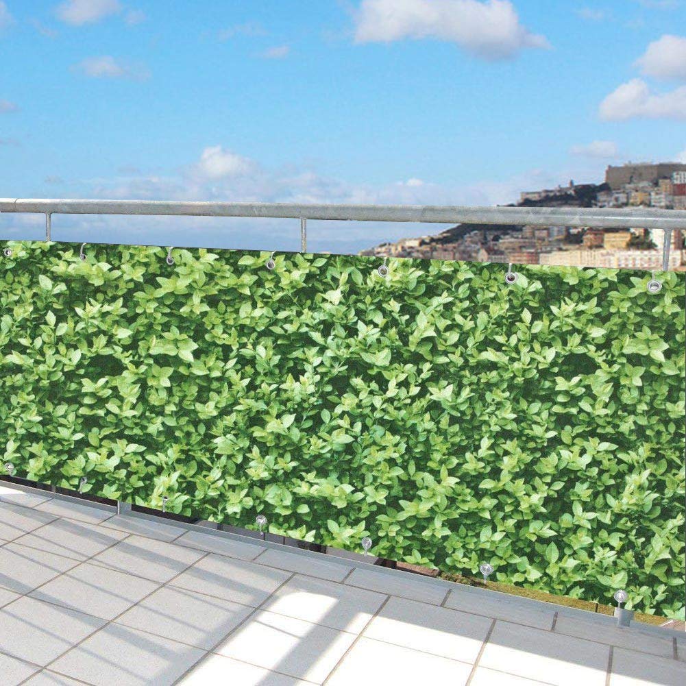 BAKAJI Telo Copertura Frangivista Frangivento per Ringhiera Protezione Balcone Dimensione 600 x 90 cm in Tessuto PVC Aggancio ad Occhielli Corda 24mt Inclusa