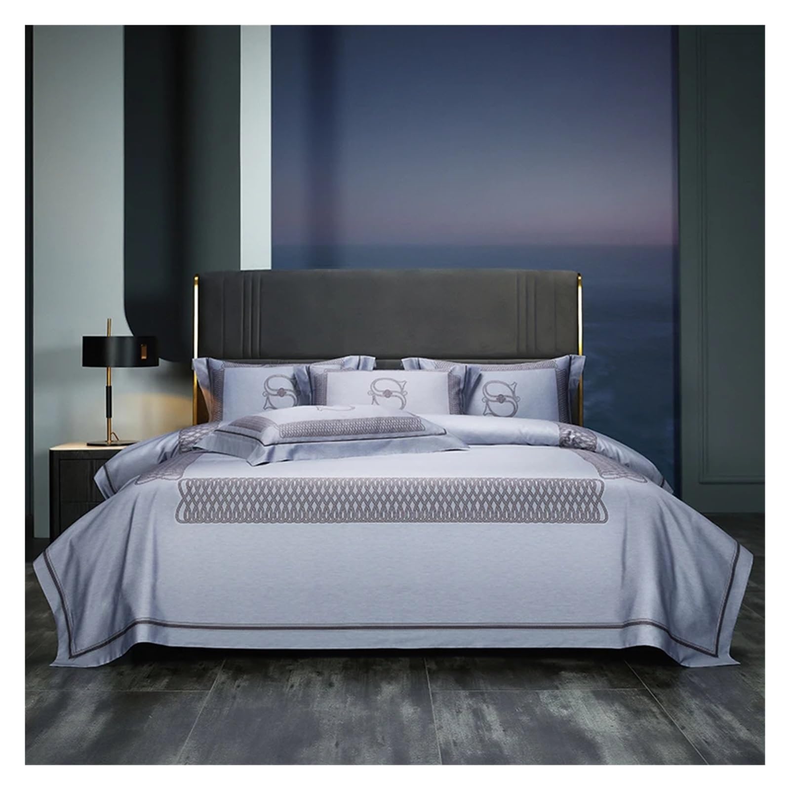 FYIYIEW double duvet set, 1000TC Egyptian Cotton Bedding Set Bed Linens Quilt Duvet Cover Pillowcase