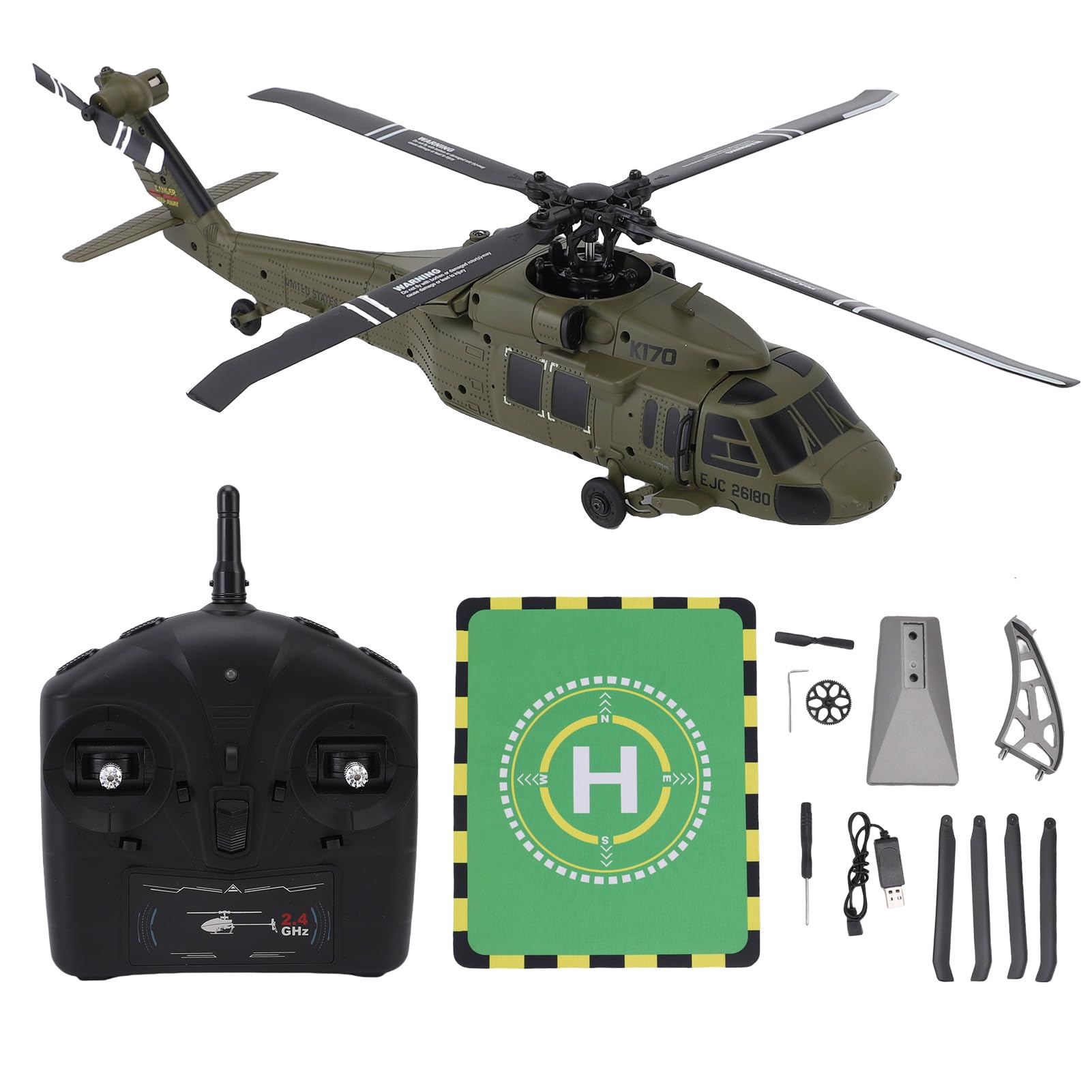 2,4G 4 -kanałowy Helikopter RC, 6 -osiowy żyroskop i wysokość Hold 1106 Bezszczotkowe Dron Motoryczny dla Początkujących i Dorosłych