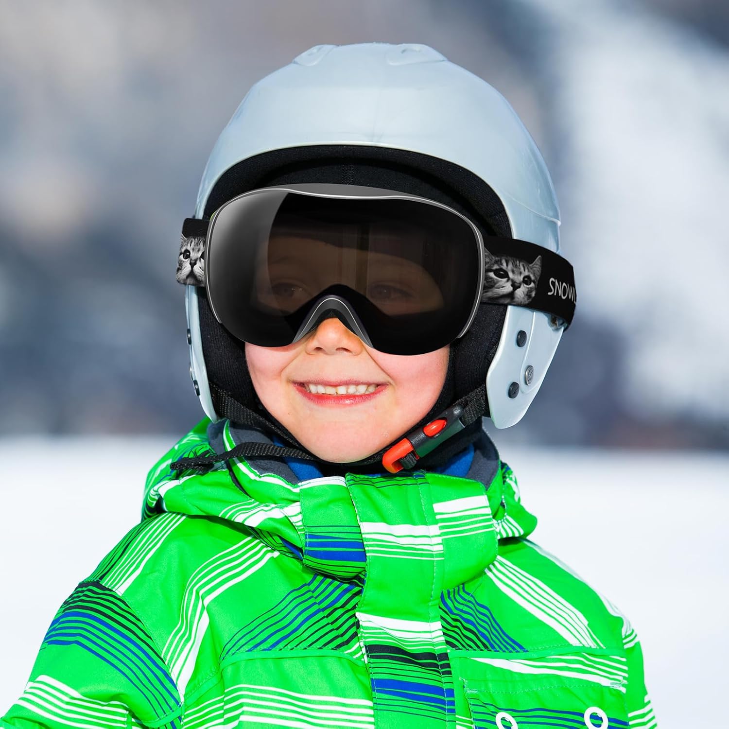 Snowledge Kids Ski Goggles Snow Goggles for Children, Youth, Teens, Small Head Mens Womens Anti-Fog/UV400 Protection
