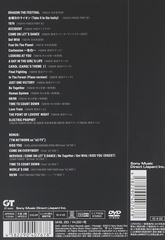 Amazon.co.jp: TM NETWORK THE MOVIE 1984～ [DVD] : TM NETWORK