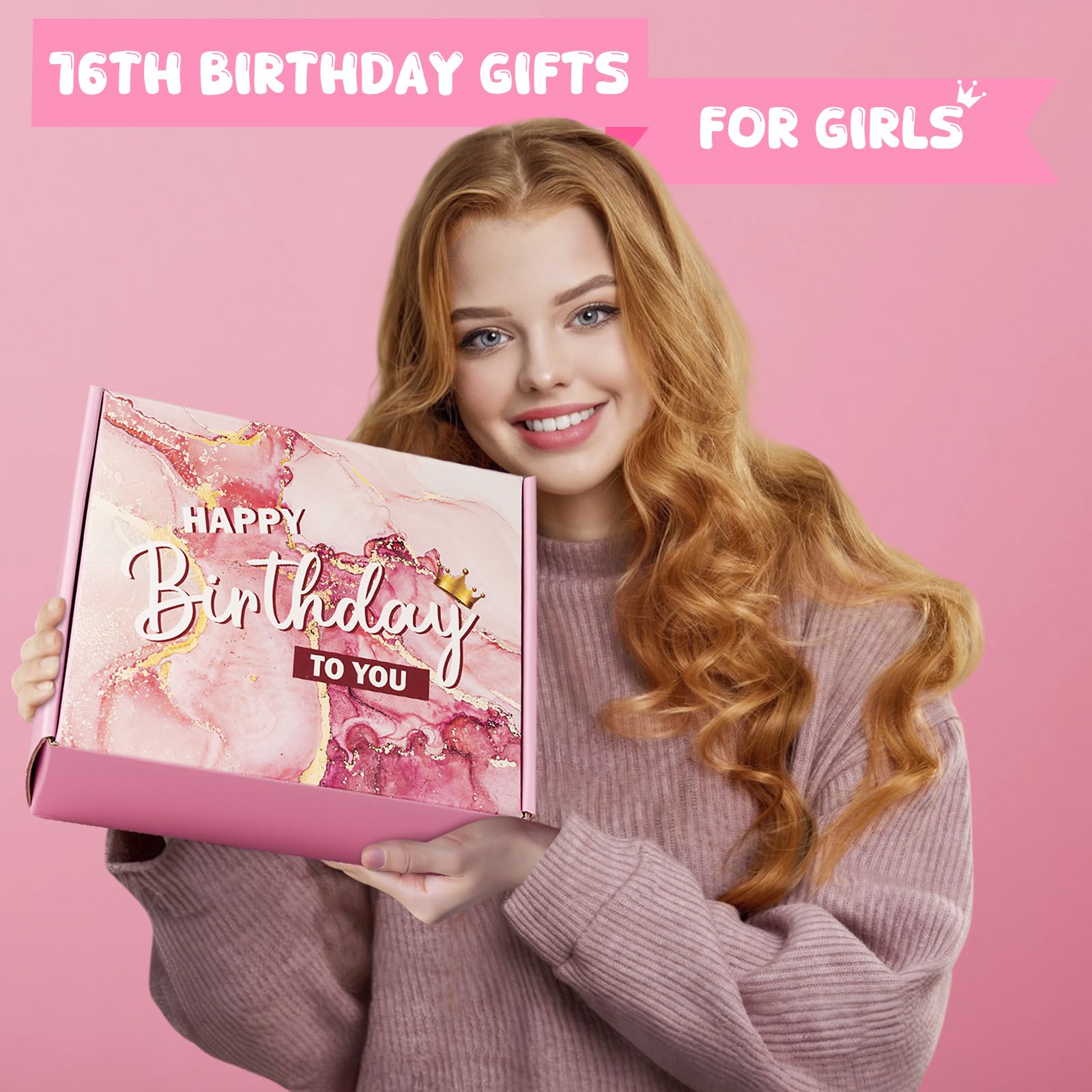 Frerdui 16th Birthday Gifts for Girls, Best Popular Gifts for 16 Year Old Girls Born in 2010, In My Sweet 16 Era Gift Set with Sweet 16 Gifts, Happy 16 Year Old Girl Birthday Present Ideas for Her