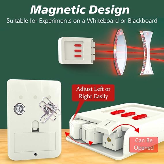 STEM Optical Refraction Reflection Experiment Kit,3-Way Linear Light Source