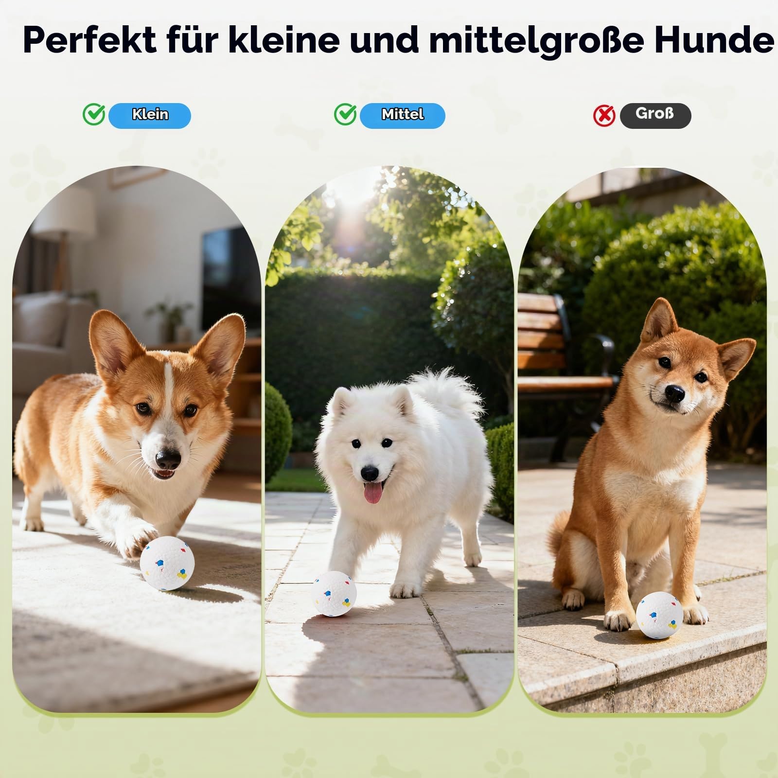 Ballwurfmaschine für Hunde,Mit 6 Tennisbälle,Mit 3 Distanzstufen,Wiederaufladbarem,Ballwurfmaschine Hund Für Kleine Hunde (Grün)