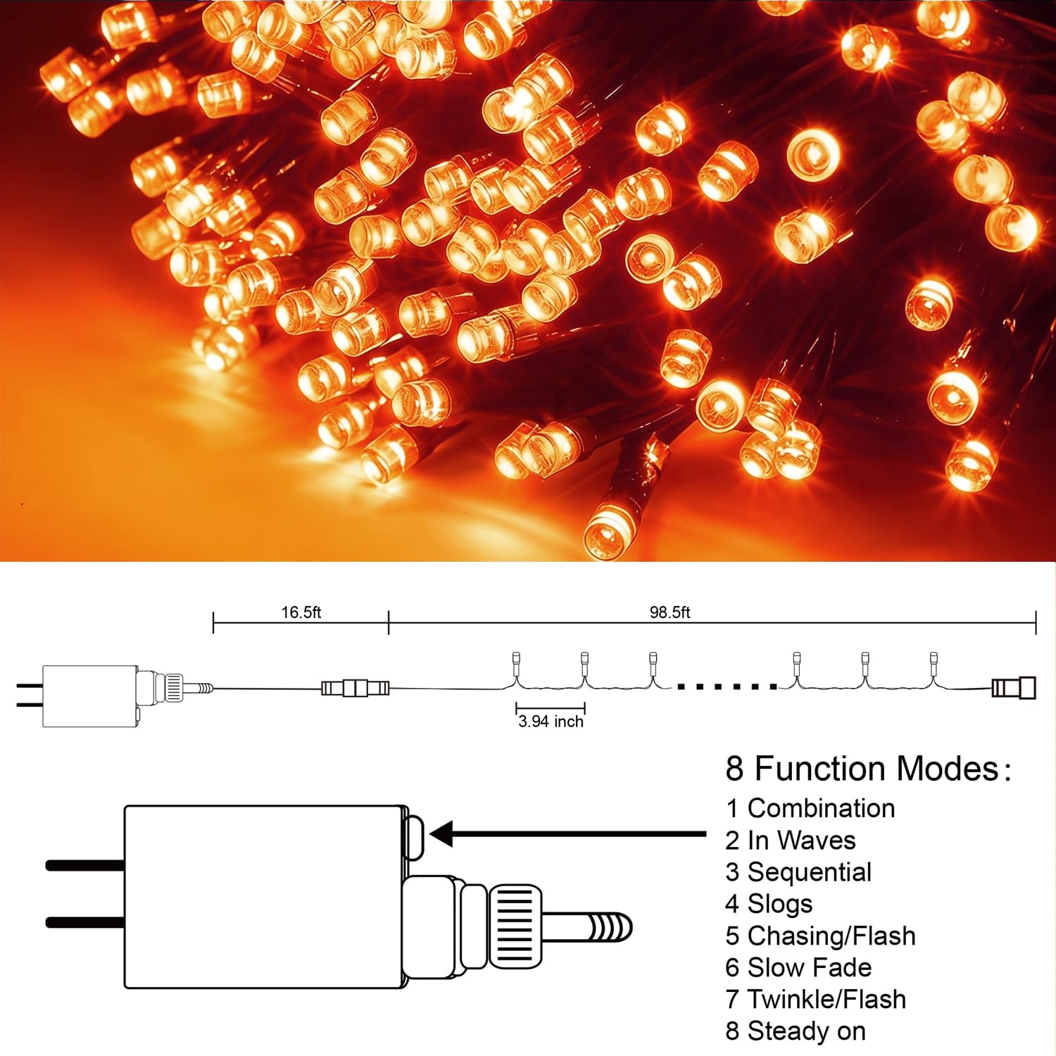 Novelty Lights Mini cadena de luces incandescentes de 11 pies, 50 bombillas, color verde azulado con espacio de 2.5 pulgadas en cable blanco, mini luces de grado comercial para interiores y Novelty Lights Mini cadena de luces incandescentes de 11 pies, 50 bombillas, color verde azulado con espacio de 2.5 pulgadas en cable blanco, mini luces de grado comercial para interiores y