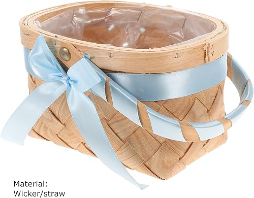 Miniatura 5 de Abaodam Cesta de mimbre azul, 59.1 in, multifuncional