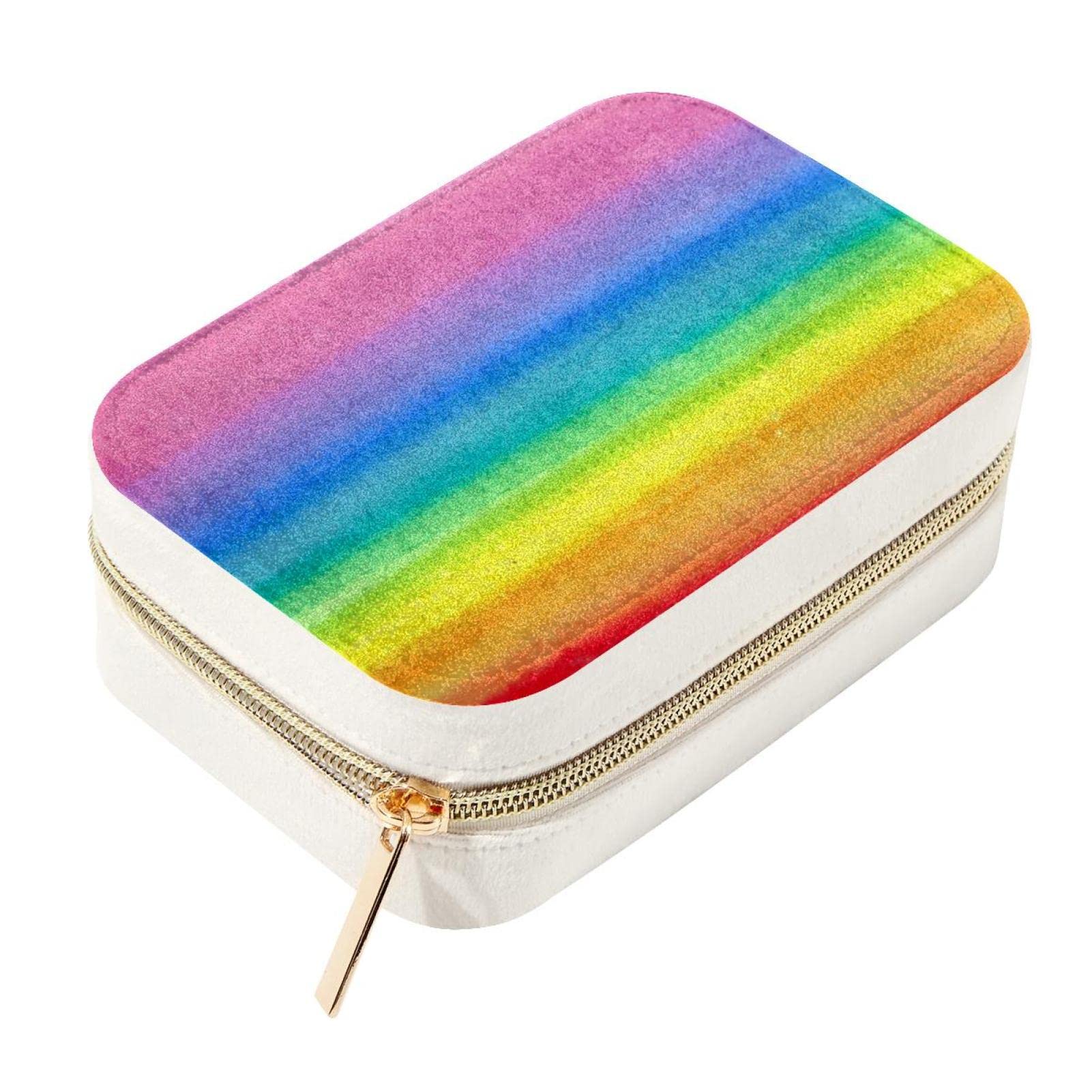 Boîte de rangement en velours pour bijoux et collier de voyage 15,5 cm